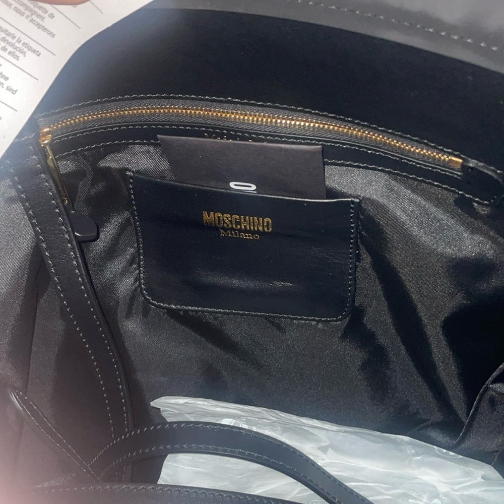 Moschino Black Shoulder Bag with Colorful Patchwork Design $1550 Retail ♥️ - Picture 5 of 6